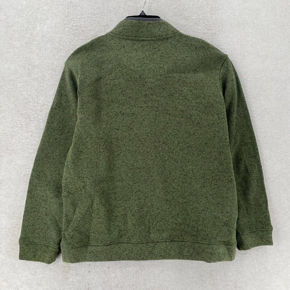 Eddie Bauer Fleece Henley Pullover Mens XL Green Radiator Snap Sweater NICE!!! - Picture 2 of 11